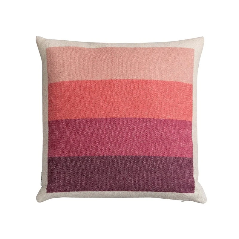 Røros Tweed Åsmund Bold Cushion, 50 X 50 Cm, Pink - Green 3 Røros Tweed Åsmund Bold Cushion, 50 X 50 Cm, Pink - Green