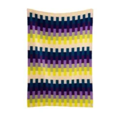 Røros Tweed Åsmund Bold Throw, 200 X 135 Cm, Yellow - Blue