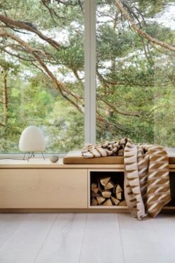 Røros Tweed Bislett Throw 200 X 135 Cm, Cappuccino -Fine Home Textiles Store BISLETT 5152 Cappuccino