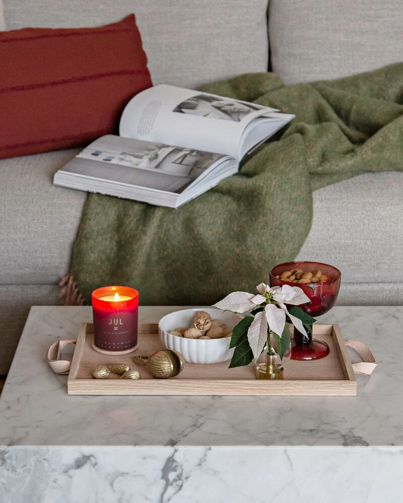 Lapuan Kankurit Revontuli Mohair Blanket, Powder - Olive 4 Lapuan Kankurit Revontuli Mohair Blanket, Powder - Olive - Image 2