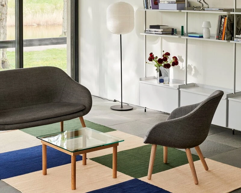 HAY Ethan Cook Flat Works Rug, 200 X 300 Cm, Peach Green Check 4 HAY Ethan Cook Flat Works Rug, 200 X 300 Cm, Peach Green Check - Image 2