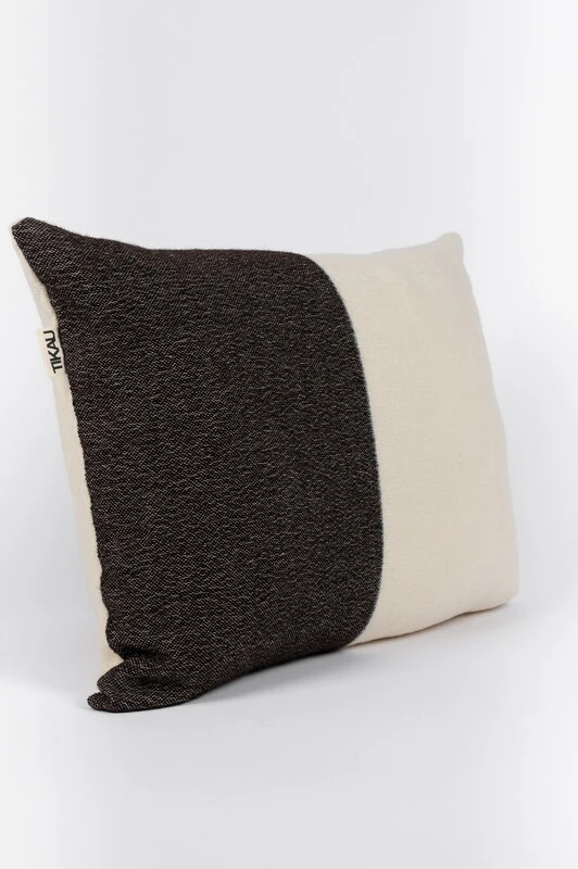 Tikau Block Cushion, 45 X 60 Cm, Blue - Black 8 Tikau Block Cushion, 45 X 60 Cm, Blue - Black - Image 6