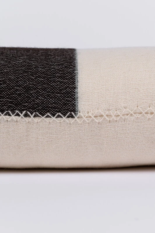 Tikau Block Cushion, 45 X 60 Cm, Blue - Black 4 Tikau Block Cushion, 45 X 60 Cm, Blue - Black - Image 2