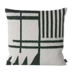 Ferm LIVING Kelim Cushion, Black Lines