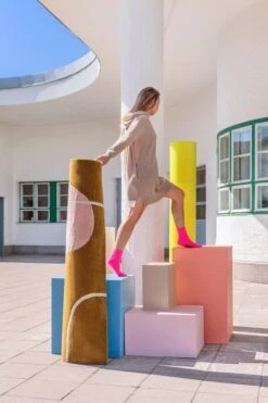 Finarte Ruukku Rug, Gold - Blue -Fine Home Textiles Store Finarte Galleria Ruukku Gold Lightblue mood 3