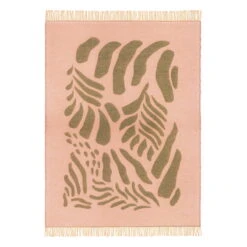 Finarte Väre Throw, 130 X 170 Cm, Green - Pink