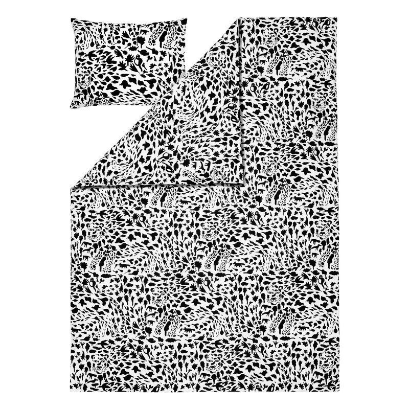 Iittala OTC Cheetah Duvet Cover Set, 150 X 210 Cm, Black - White 3 Iittala OTC Cheetah Duvet Cover Set, 150 X 210 Cm, Black - White