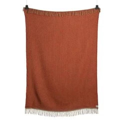 Røros Tweed Isak Throw, 150 X 210 Cm, Red Sumac 9 Røros Tweed Isak Throw, 150 X 210 Cm, Red Sumac -Fine Home Textiles Store ISAK THROW 5353 BACK white