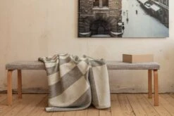 Johanna Gullichsen Gaia Blanket -Fine Home Textiles Store Johanna Gullichsen Triton light grey upholstery and Gaia blanket