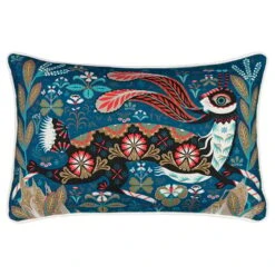 Klaus Haapaniemi & Co. Running Hare Cushion Cover, Linen-cotton