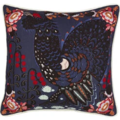Klaus Haapaniemi & Co. Grouse In The Woods Cushion Cover, Linen-cotton, Blue
