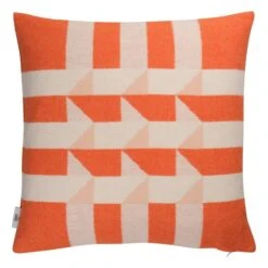 Røros Tweed Kvam Cushion, 50 X 50 Cm, Orange