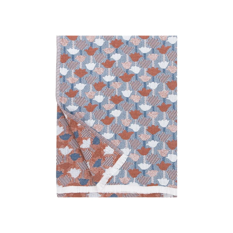 Lapuan Kankurit Tulppaani Blanket, 130 X 180 Cm, Cinnamon - Blue 3 Lapuan Kankurit Tulppaani Blanket, 130 X 180 Cm, Cinnamon - Blue