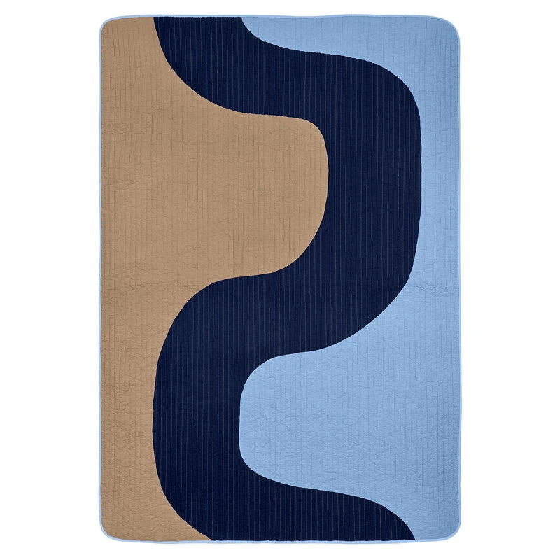 Marimekko Seireeni Bed Cover, 160 X 234 Cm, Light Blue - Dark Blue - Beige 3 Marimekko Seireeni Bed Cover, 160 X 234 Cm, Light Blue - Dark Blue - Beige