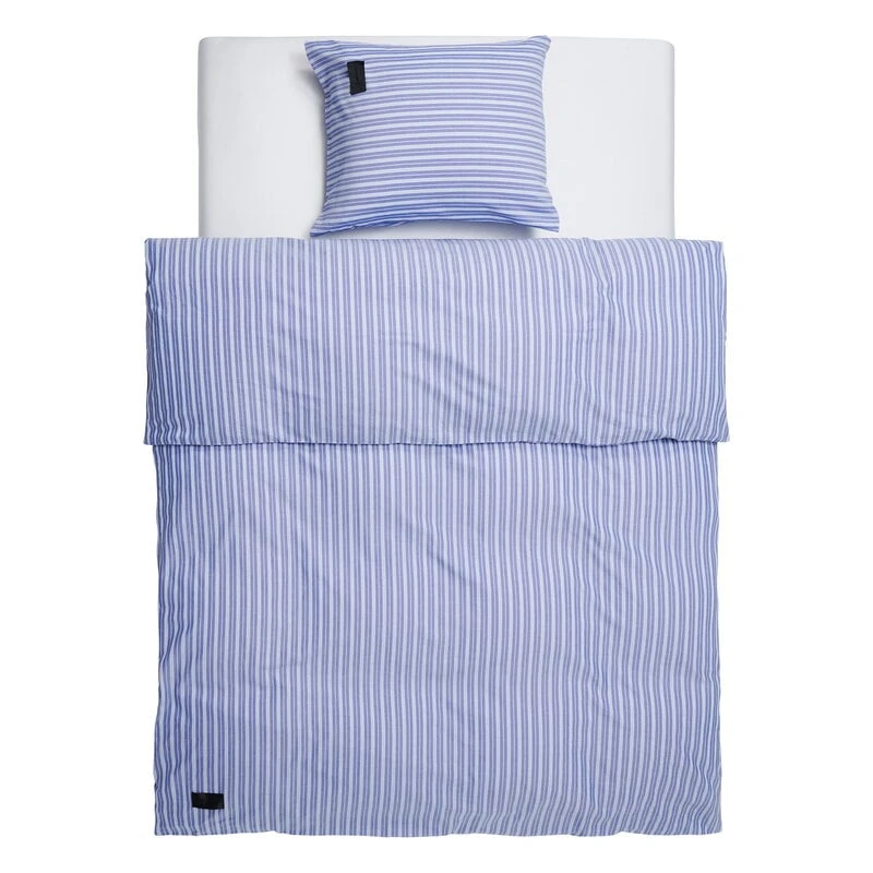 Magniberg Wall Street Oxford Pillowcase, Striped Medium Blue 5 Magniberg Wall Street Oxford Pillowcase, Striped Medium Blue - Image 3