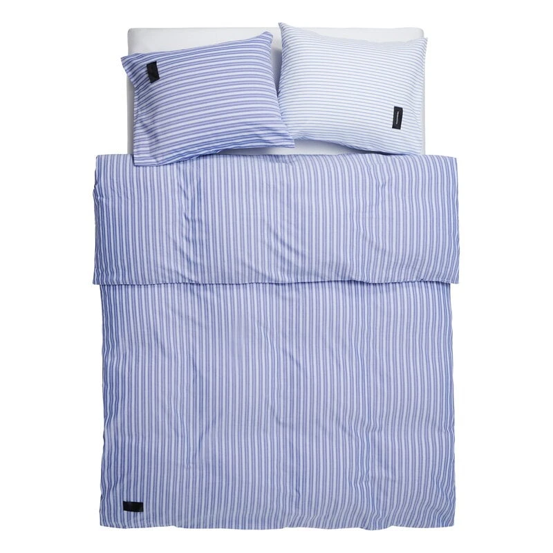 Magniberg Wall Street Oxford Duvet Cover, Striped Medium Blue 6 Magniberg Wall Street Oxford Duvet Cover, Striped Medium Blue - Image 4