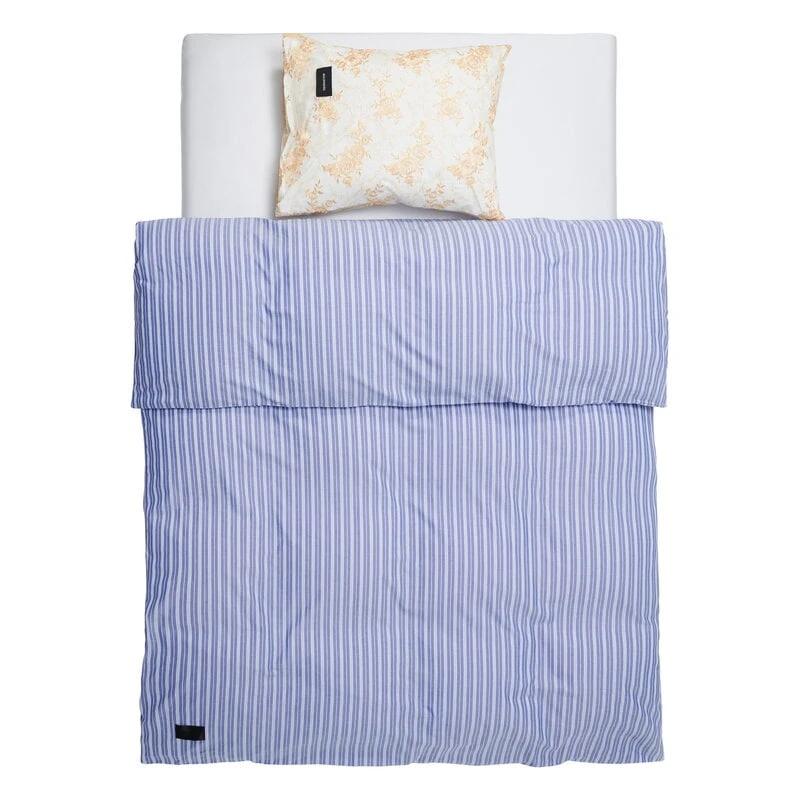Magniberg Wall Street Oxford Duvet Cover, Striped Medium Blue 5 Magniberg Wall Street Oxford Duvet Cover, Striped Medium Blue - Image 3