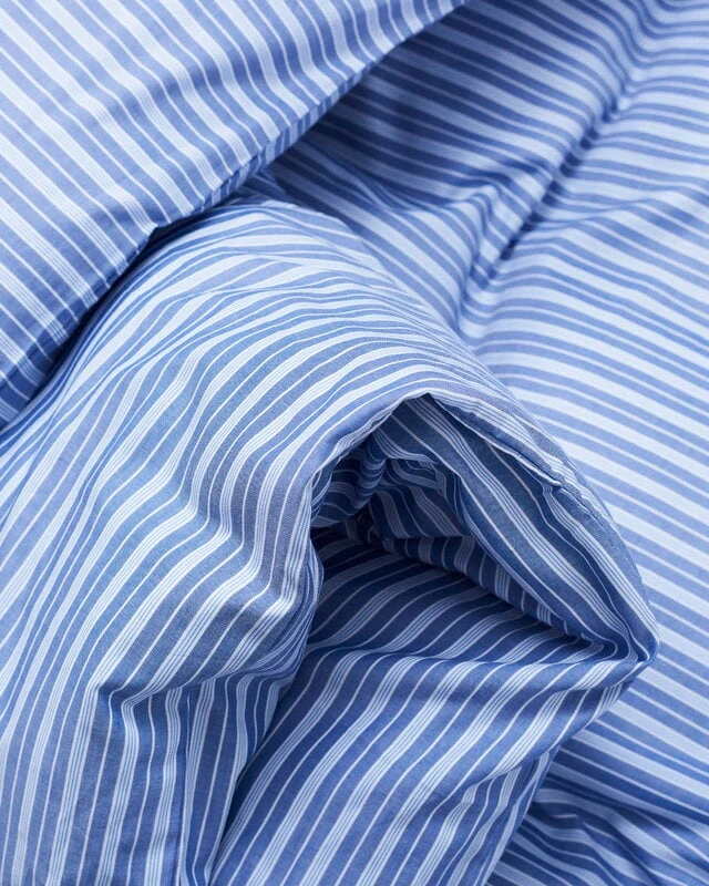Magniberg Wall Street Oxford Duvet Cover, Striped Medium Blue 7 Magniberg Wall Street Oxford Duvet Cover, Striped Medium Blue - Image 5