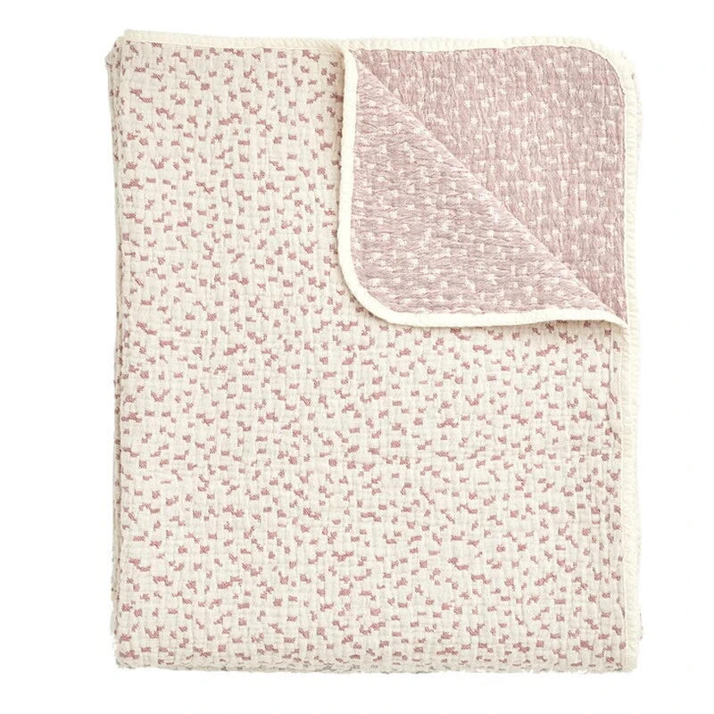 Matri Enni Single Bed Cover, 160 X 260 Cm, Rose Powder 3 Matri Enni Single Bed Cover, 160 X 260 Cm, Rose Powder