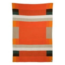 Røros Tweed Mikkel Throw, 135 X 200 Cm, Orange 9 Røros Tweed Mikkel Throw, 135 X 200 Cm, Orange -Fine Home Textiles Store MIKKEL THROW ORANGE 3755 BACK white