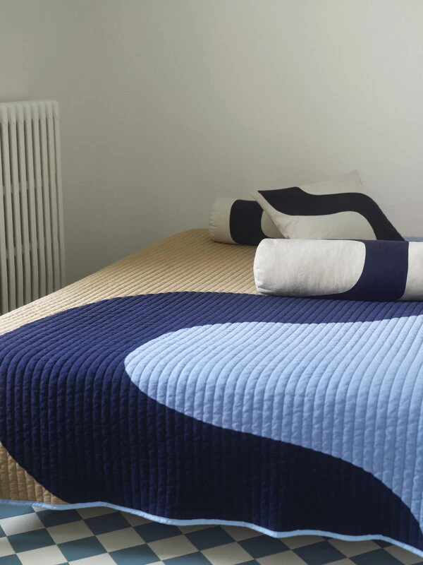 Marimekko Seireeni Bed Cover, 260 X 234 Cm, Off-white - Dark Blue - Beige 5 Marimekko Seireeni Bed Cover, 260 X 234 Cm, Off-white - Dark Blue - Beige - Image 3
