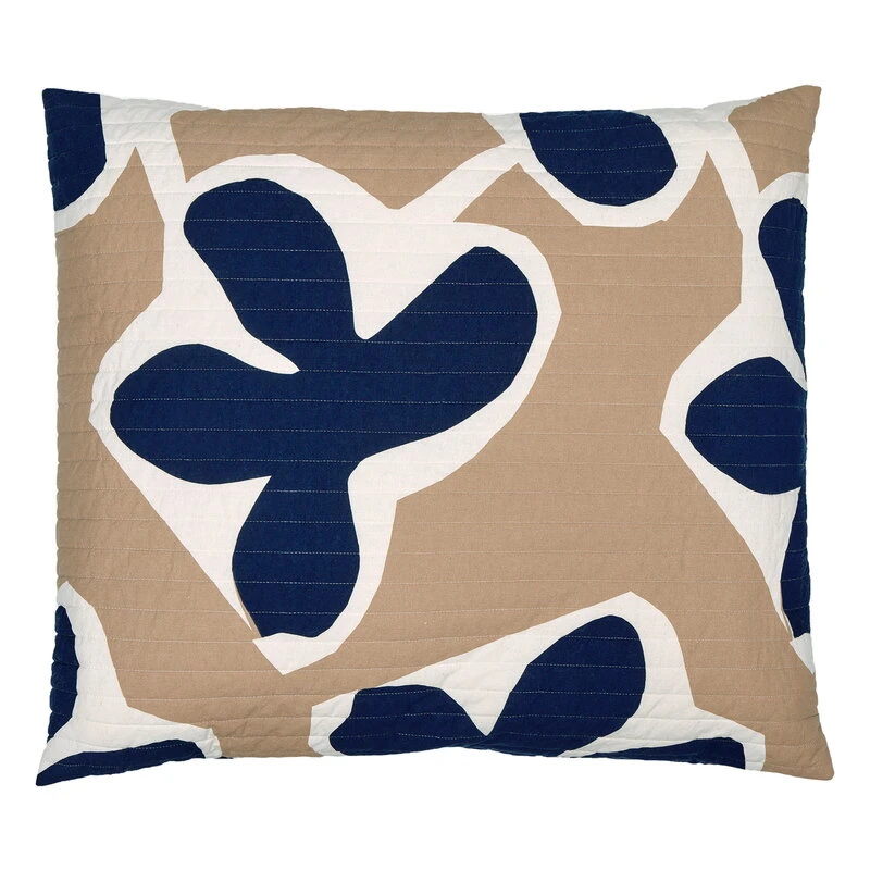 Marimekko Kevätkiuru Pillow, 60 X 60 Cm, N.white - Dark Blue - Beige 3 Marimekko Kevätkiuru Pillow, 60 X 60 Cm, N.white - Dark Blue - Beige