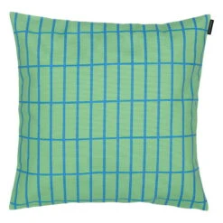 Marimekko Pieni Tiiliskivi Cushion Cover, 40 X 40 Cm, L. Green - L. Blue