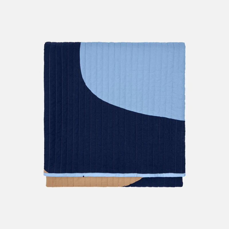 Marimekko Seireeni Bed Cover, 160 X 234 Cm, Light Blue - Dark Blue - Beige 4 Marimekko Seireeni Bed Cover, 160 X 234 Cm, Light Blue - Dark Blue - Beige - Image 2