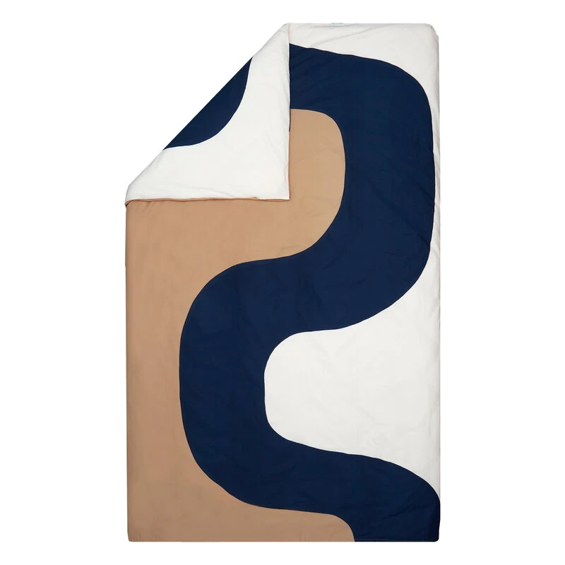 Marimekko Seireeni Duvet Cover, 150 X 210 Cm, Off White-dark Blue-beige 3 Marimekko Seireeni Duvet Cover, 150 X 210 Cm, Off White-dark Blue-beige