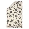 Marimekko Unikko Duvet Cover, 240 X 220 Cm, Charcoal - Off-white 2 Marimekko Unikko Duvet Cover, 240 X 220 Cm, Charcoal - Off-white -Fine Home Textiles Store MM pussilakana unikko FR1