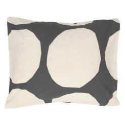 Marimekko Kivet Pillowcase, 50 X 60 Cm, Charcoal - Off-white