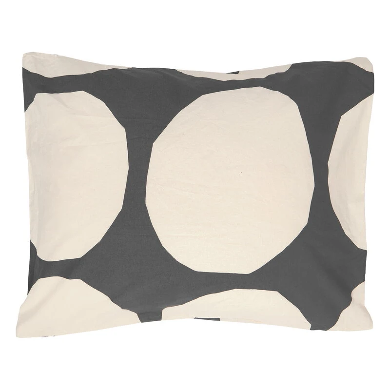 Marimekko Kivet Pillowcase, 50 X 60 Cm, Charcoal - Off-white 3 Marimekko Kivet Pillowcase, 50 X 60 Cm, Charcoal - Off-white