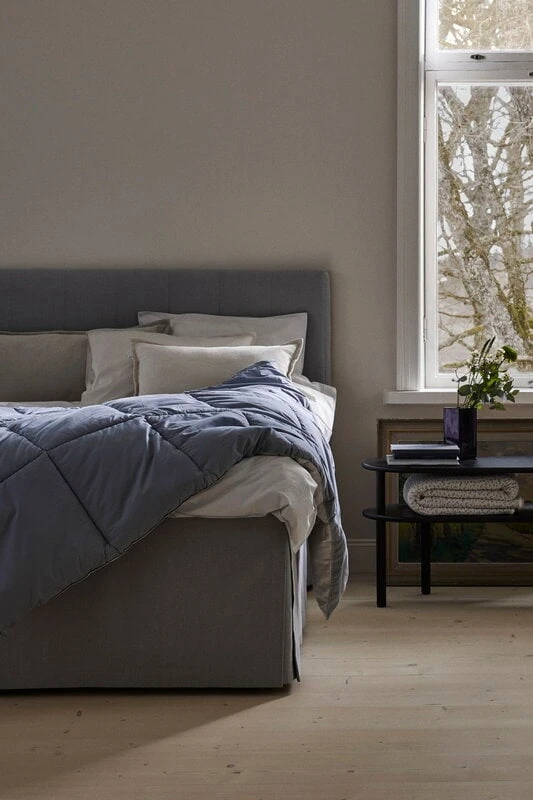 Matri Moona Double Bed Cover, 260 X 260 Cm, Fog Blue - Steam 5 Matri Moona Double Bed Cover, 260 X 260 Cm, Fog Blue - Steam - Image 3