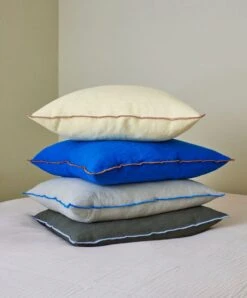 HAY Outline Cushion, 50 X 50 Cm, Grey Blue -Fine Home Textiles Store Outline Cushion lemon sorbet vivid blue grey blue moss 1