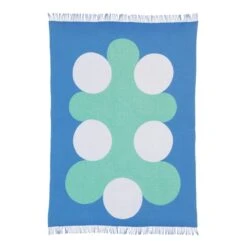Raawii Teenagers From Mars Blanket, White - Blue - Leaf