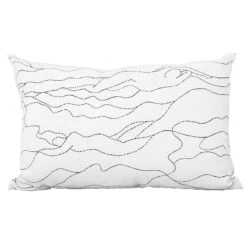 Saana Ja Olli Rakkauden Meri Cushion Cover, 40 X 60 Cm, White - Black