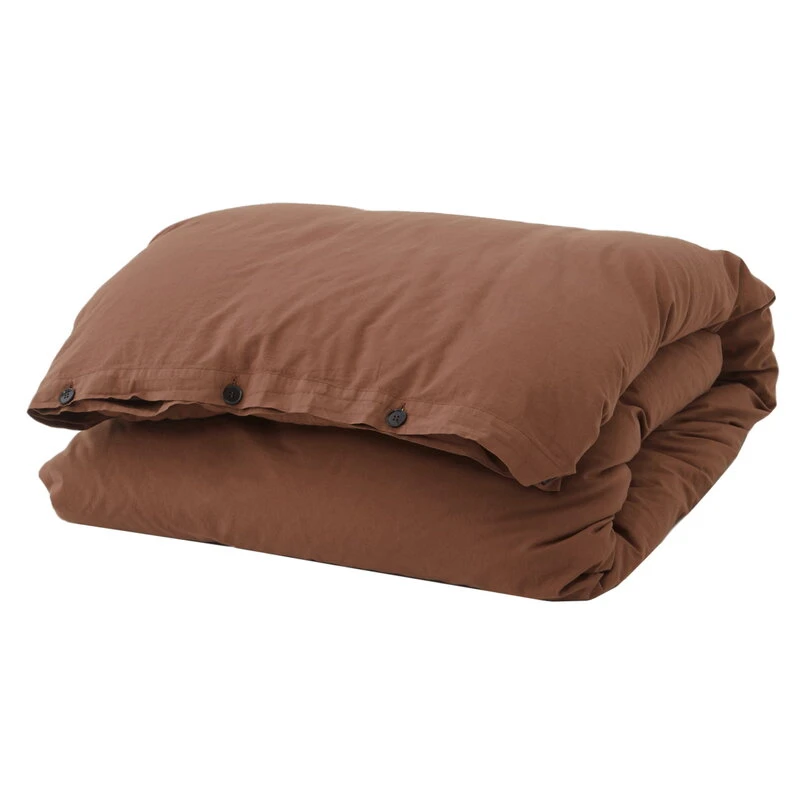 Tekla Single Duvet Cover, 150 X 210 Cm, Cocoa Brown 2 Tekla Single Duvet Cover, 150 X 210 Cm, Cocoa Brown