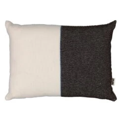 Tikau Block Cushion, 45 X 60 Cm, Blue - Black