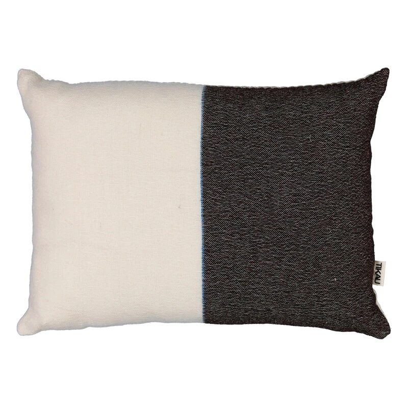 Tikau Block Cushion, 45 X 60 Cm, Blue - Black 3 Tikau Block Cushion, 45 X 60 Cm, Blue - Black