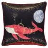 Klaus Haapaniemi & Co. Cosmic Whale With Lilac Planet Cushion Cover, Silk -Fine Home Textiles Store Whale with lilac planet HV
