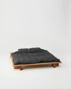 Tekla Pillow Sham, 50 X 60 Cm, Ash Black 7 Tekla Pillow Sham, 50 X 60 Cm, Ash Black -Fine Home Textiles Store bed1 ash blc 0111