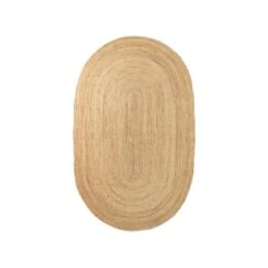 Ferm LIVING Eternal Oval Jute Rug, Small, Natural