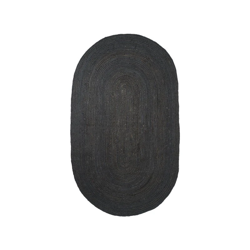 Ferm LIVING Eternal Oval Jute Rug, Small, Black 3 Ferm LIVING Eternal Oval Jute Rug, Small, Black