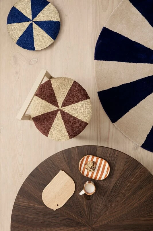 Ferm LIVING Arch Tufted Rug, Large, Bright Blue - Offwhite 5 Ferm LIVING Arch Tufted Rug, Large, Bright Blue - Offwhite - Image 3