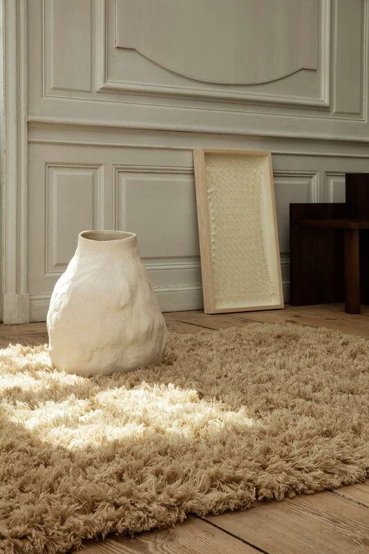 Ferm LIVING Meadow High Pile Rug, Small, Light Sand 4 Ferm LIVING Meadow High Pile Rug, Small, Light Sand - Image 2