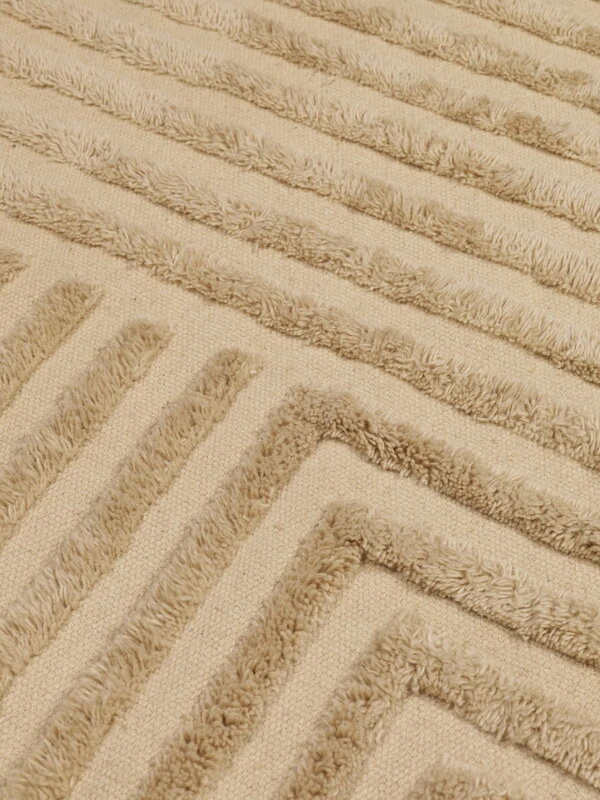 Ferm LIVING Crease Wool Rug, Large, Light Sand 4 Ferm LIVING Crease Wool Rug, Large, Light Sand - Image 2