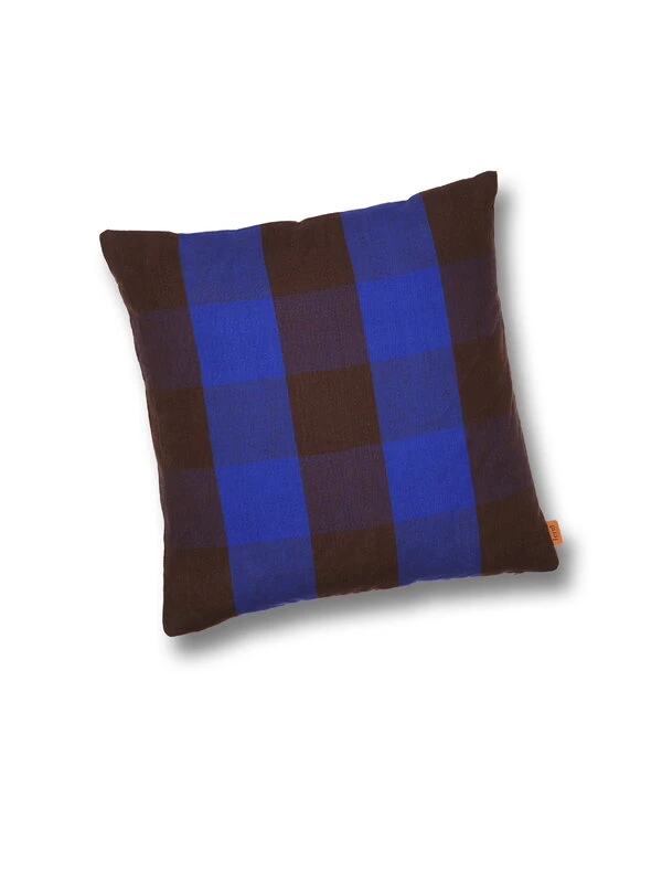 Ferm LIVING Grand Cushion, 50 X 50 Cm, Brown - Blue 4 Ferm LIVING Grand Cushion, 50 X 50 Cm, Brown - Blue - Image 2
