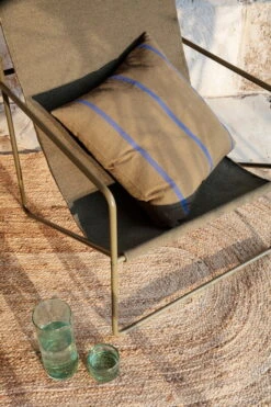 Ferm LIVING Grand Cushion, 50 X 50 Cm, Olive - Bright Blue -Fine Home Textiles Store fermLIVING SS22 DesertLoungeChair GrandCushion image 1