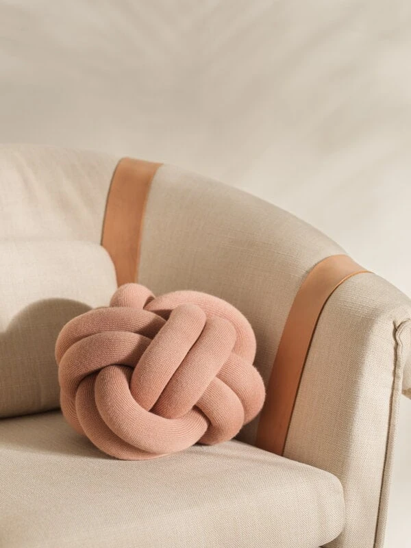 Design House Stockholm Knot Cushion, Dusty Pink 6 Design House Stockholm Knot Cushion, Dusty Pink - Image 4