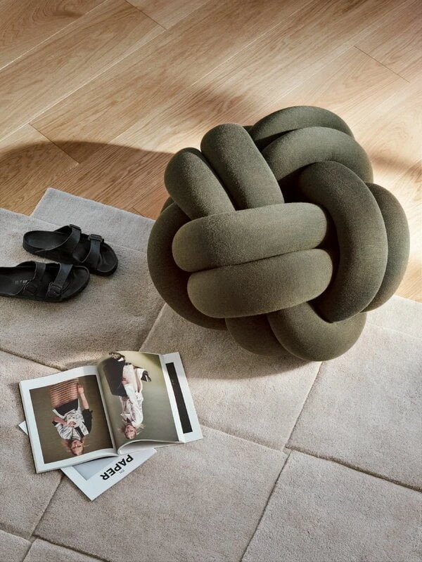 Design House Stockholm Knot Cushion, XL, Forest Green 7 Design House Stockholm Knot Cushion, XL, Forest Green - Image 5